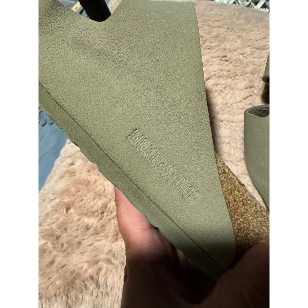 Birkenstock Arizona Two Strap Sandals Khaki Olive Green Mens Slides 43